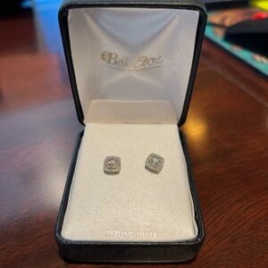 1/4 TCW Diamond Cluster Earrings